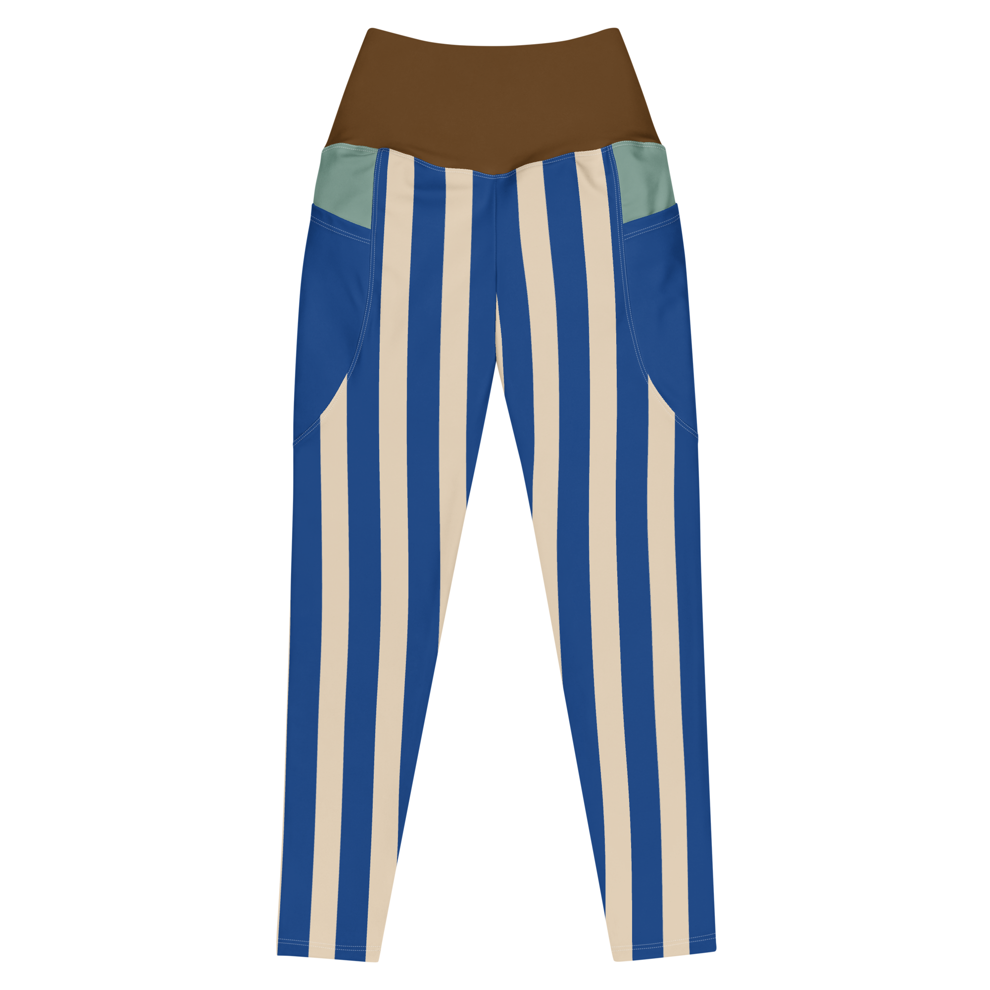 BOLD STRIPE Pocket Leggings - BLUE