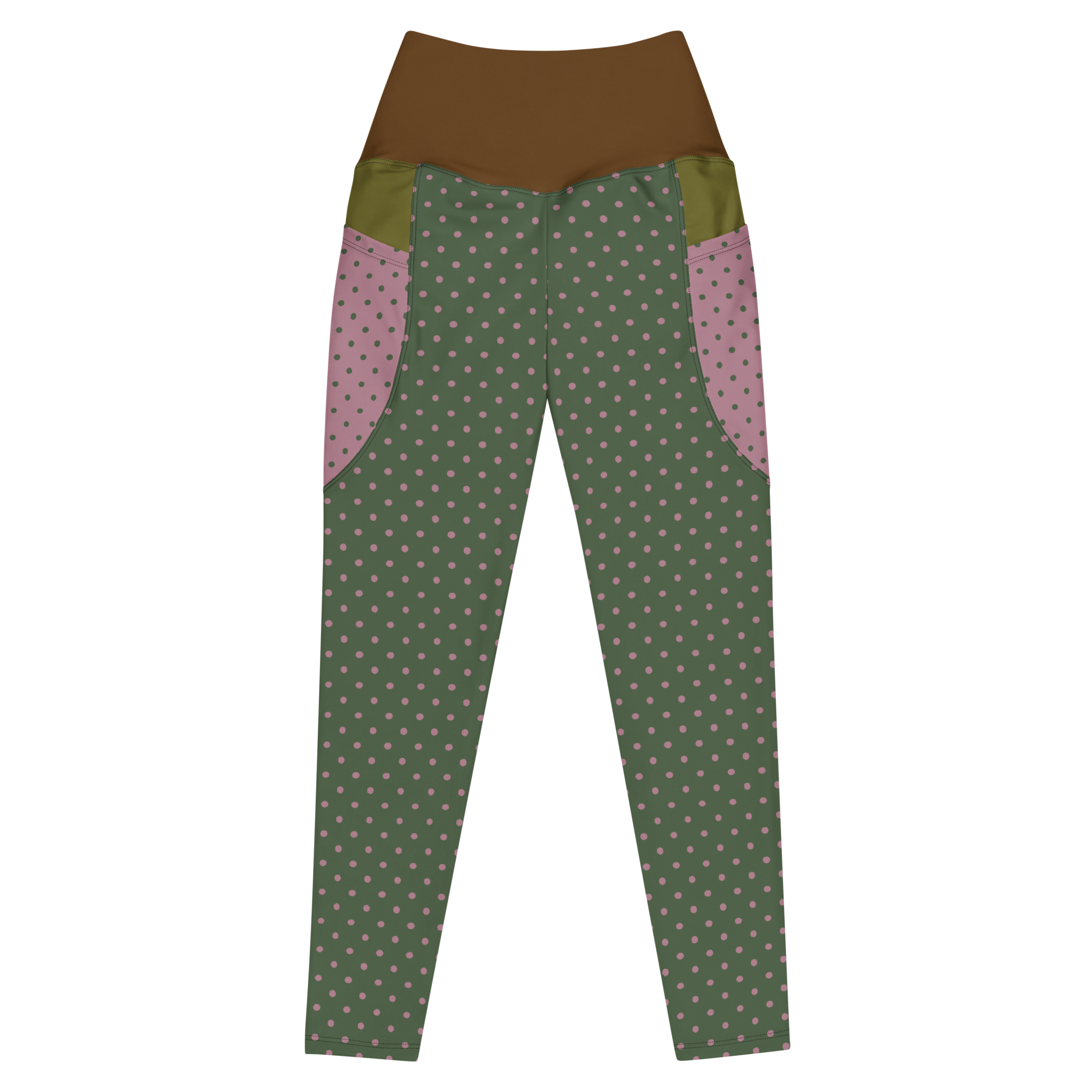 Leggings à pois - Mousse + Rose - Poches 