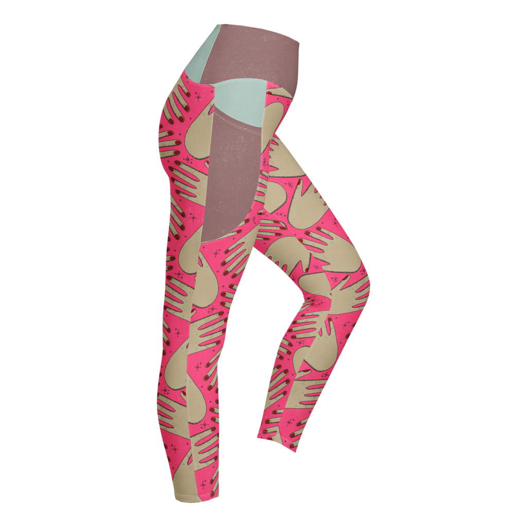HANDS! Pocket Leggings - HOT PINK