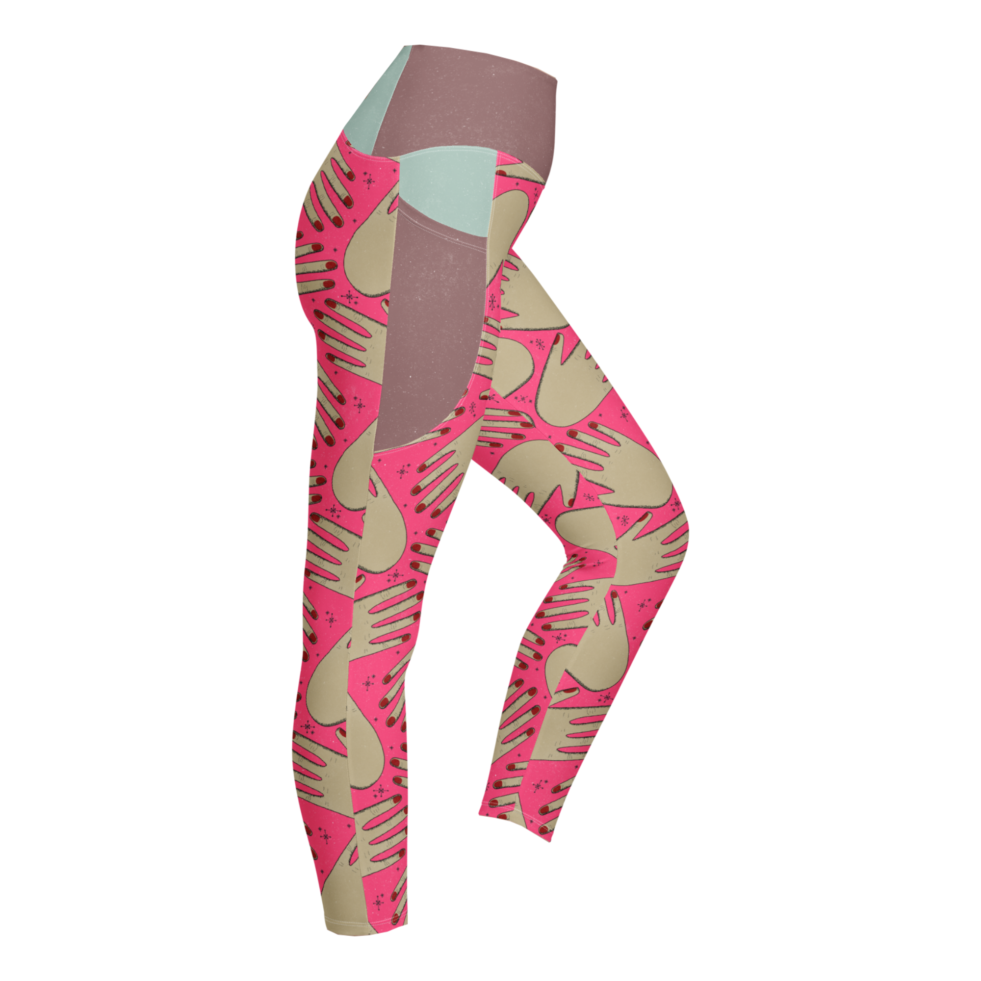 HANDS! Pocket Leggings - HOT PINK