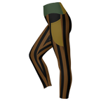 BOLD STRIPE Pocket Leggings - BROWN