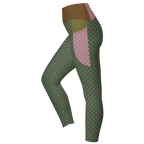 Leggings à pois - Mousse + Rose - Poches 