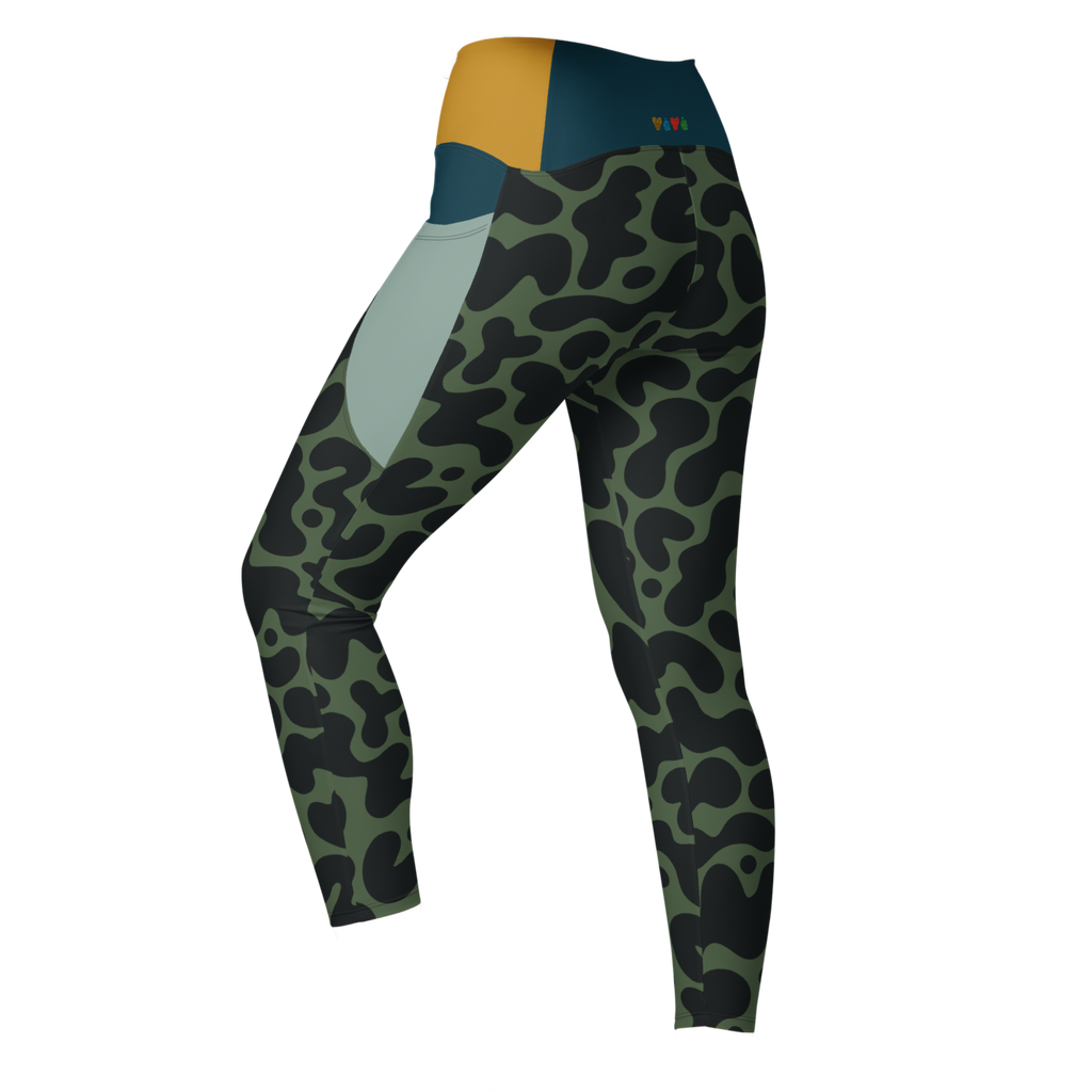 GOO GROOVE - OLIVE - LEGGINGS À POCHES