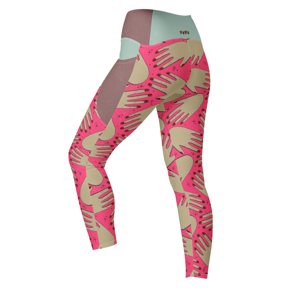 HANDS! Pocket Leggings - HOT PINK