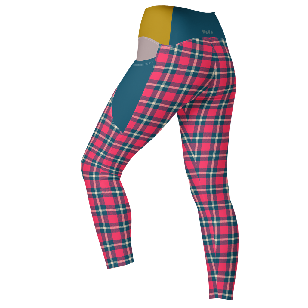 MOD TARTAN - LEGGINGS MIT TASCHEN 