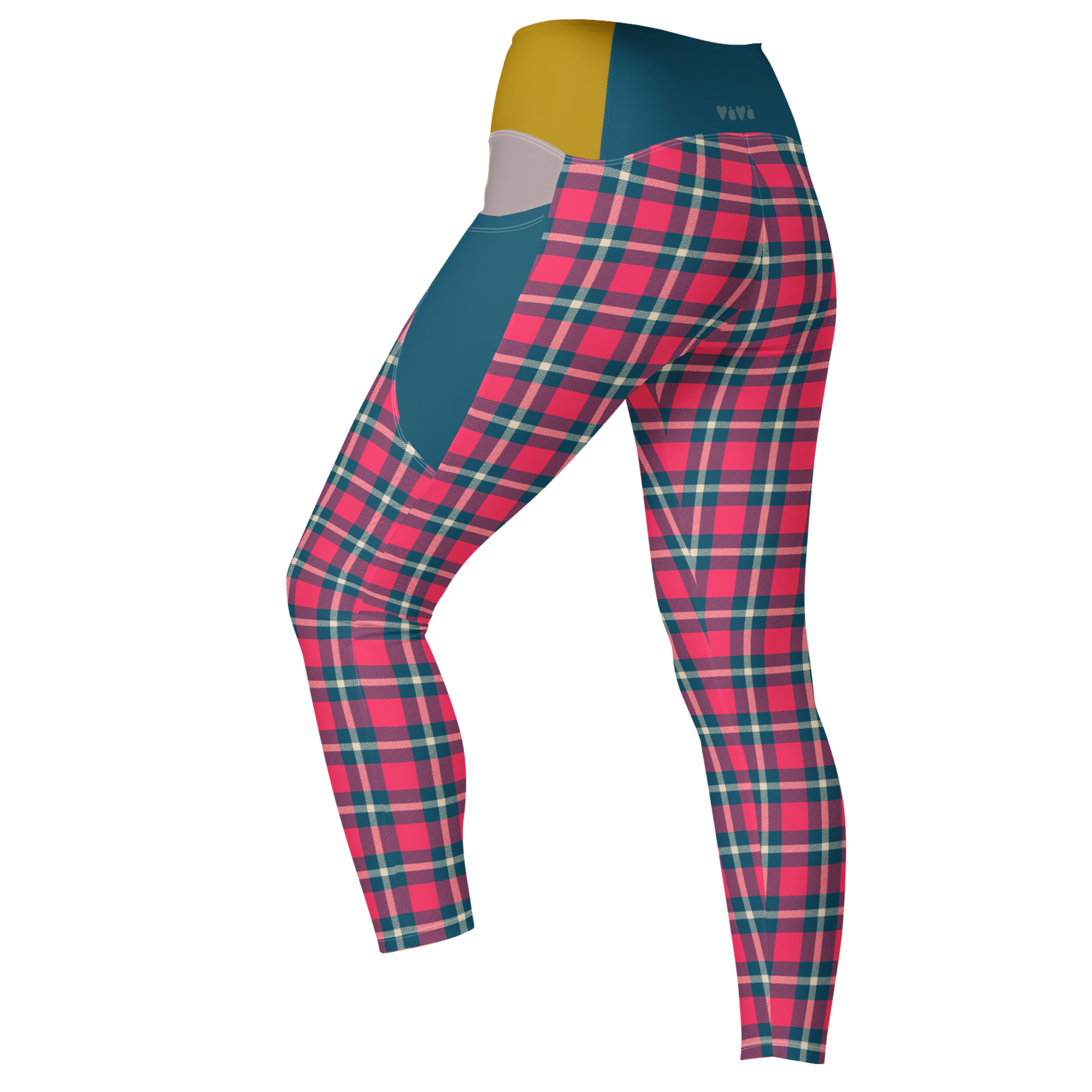 MOD TARTAN - LEGGINGS MIT TASCHEN 