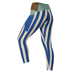 BOLD STRIPE Pocket Leggings - BLUE