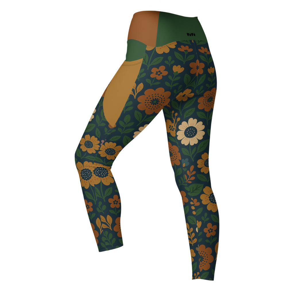 RETRO BLOOM Pocket Leggings