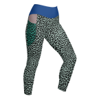 LEOPARDENLIEBHABER - MINT - LEGGINGS MIT TASCHEN 