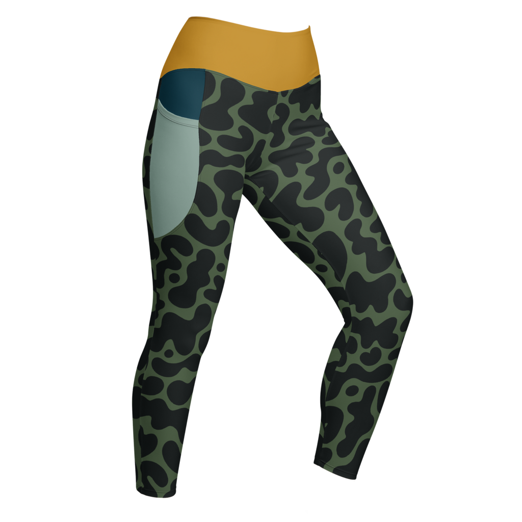 GOO GROOVE - OLIVE - LEGGINGS À POCHES