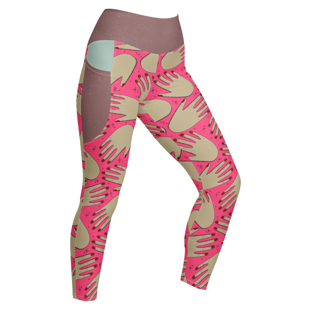 HANDS! Pocket Leggings - HOT PINK