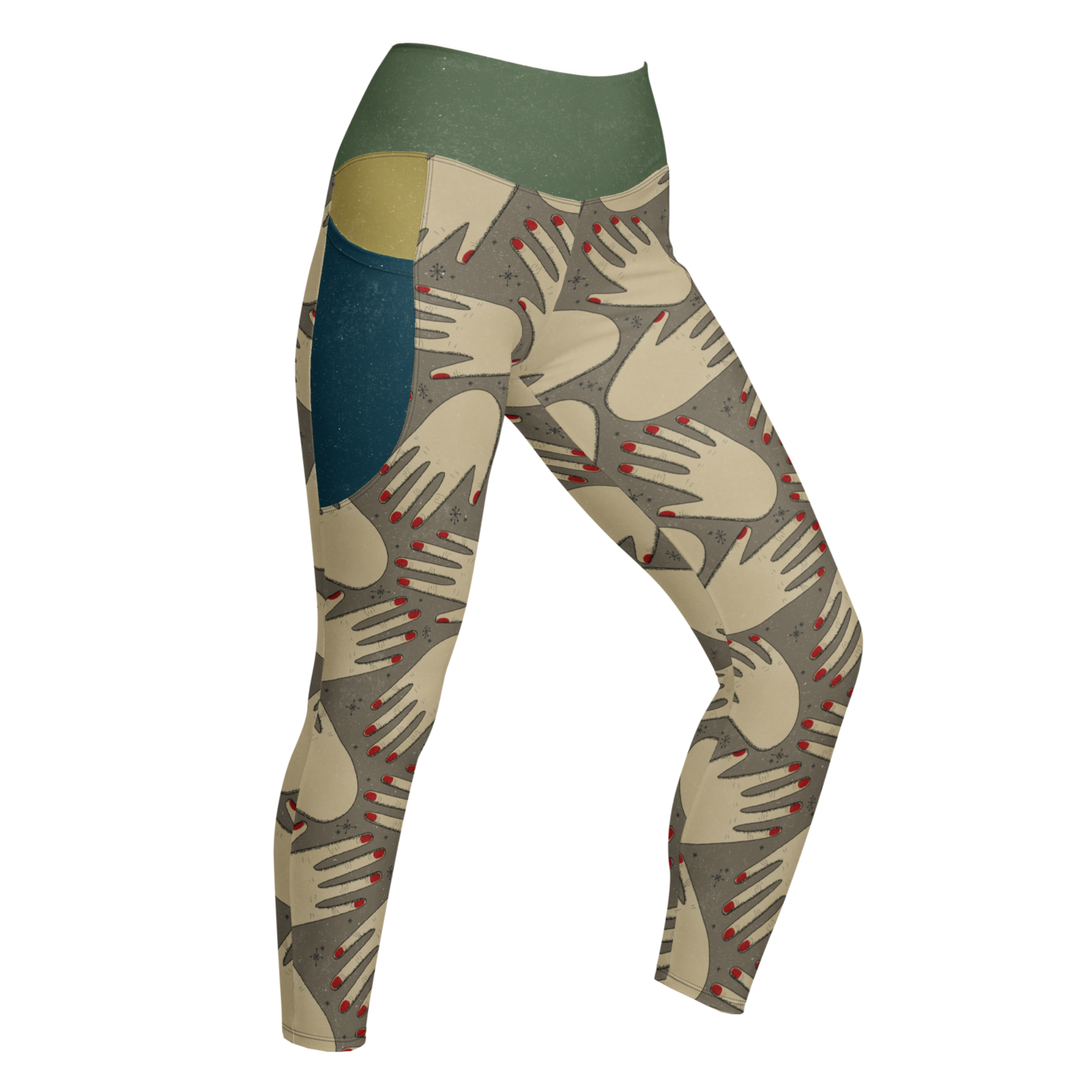 HANDS! - SALBE GRAU - TASCHENLEGGINGS 