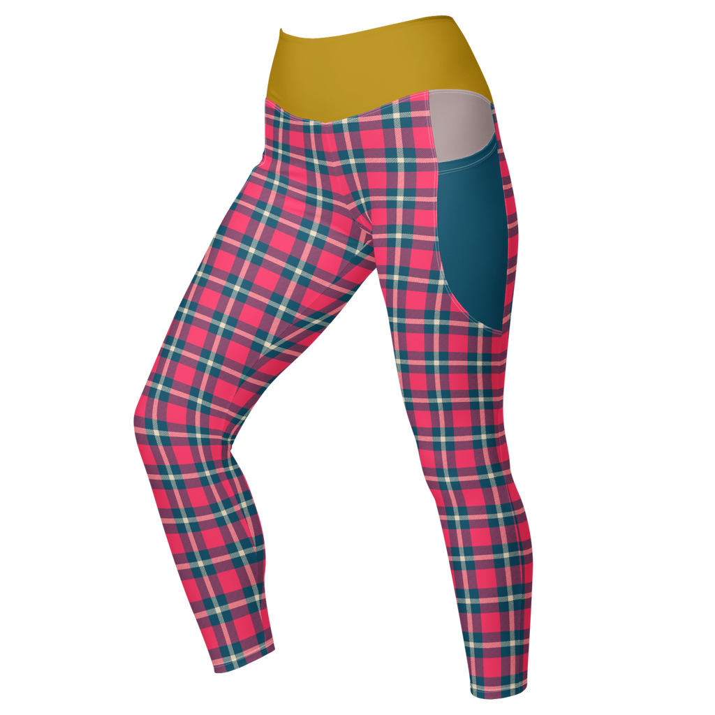 MOD TARTAN - LEGGINGS MIT TASCHEN 