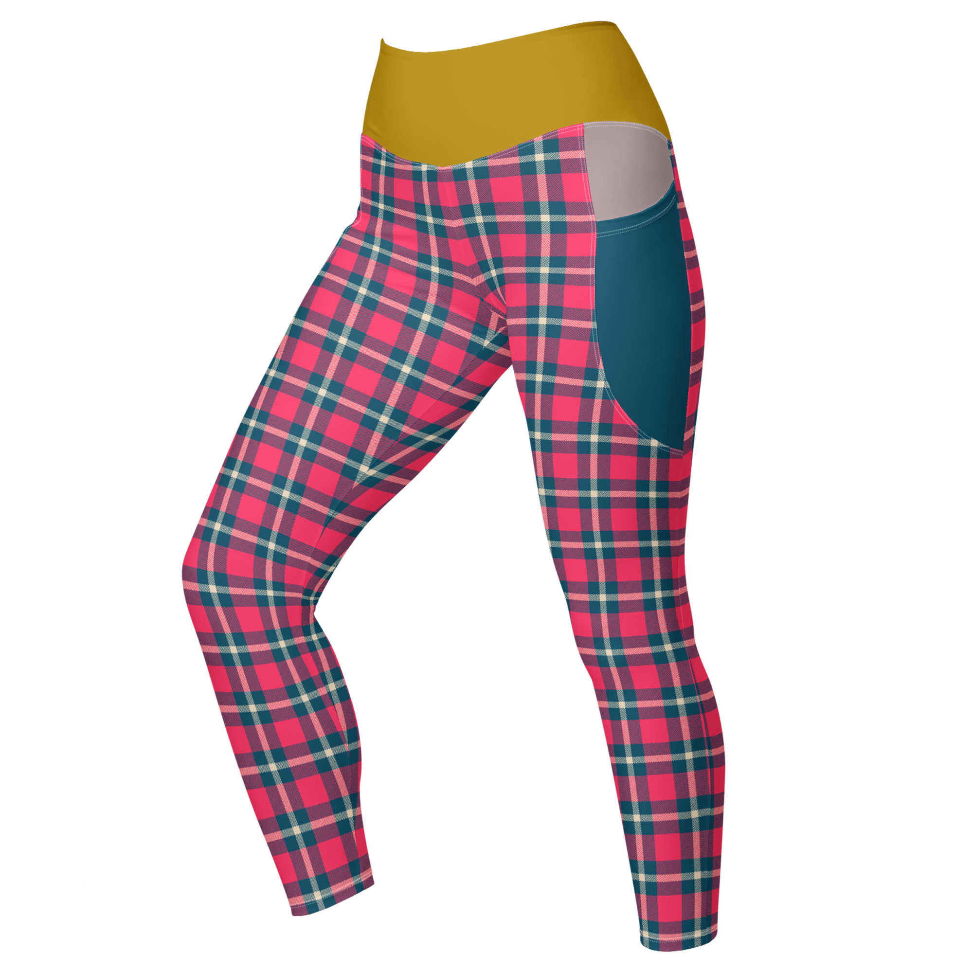 MOD TARTAN - LEGGINGS MIT TASCHEN 