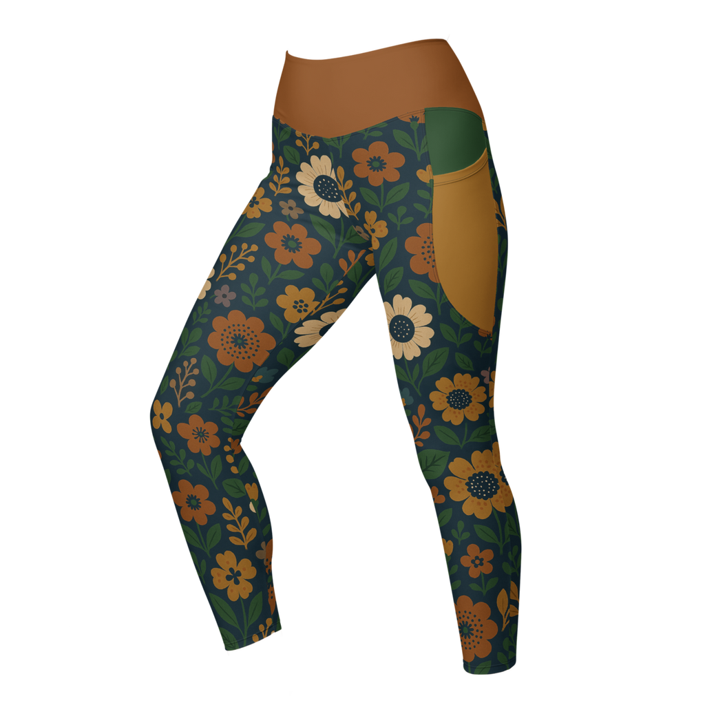 RETRO BLOOM Pocket Leggings