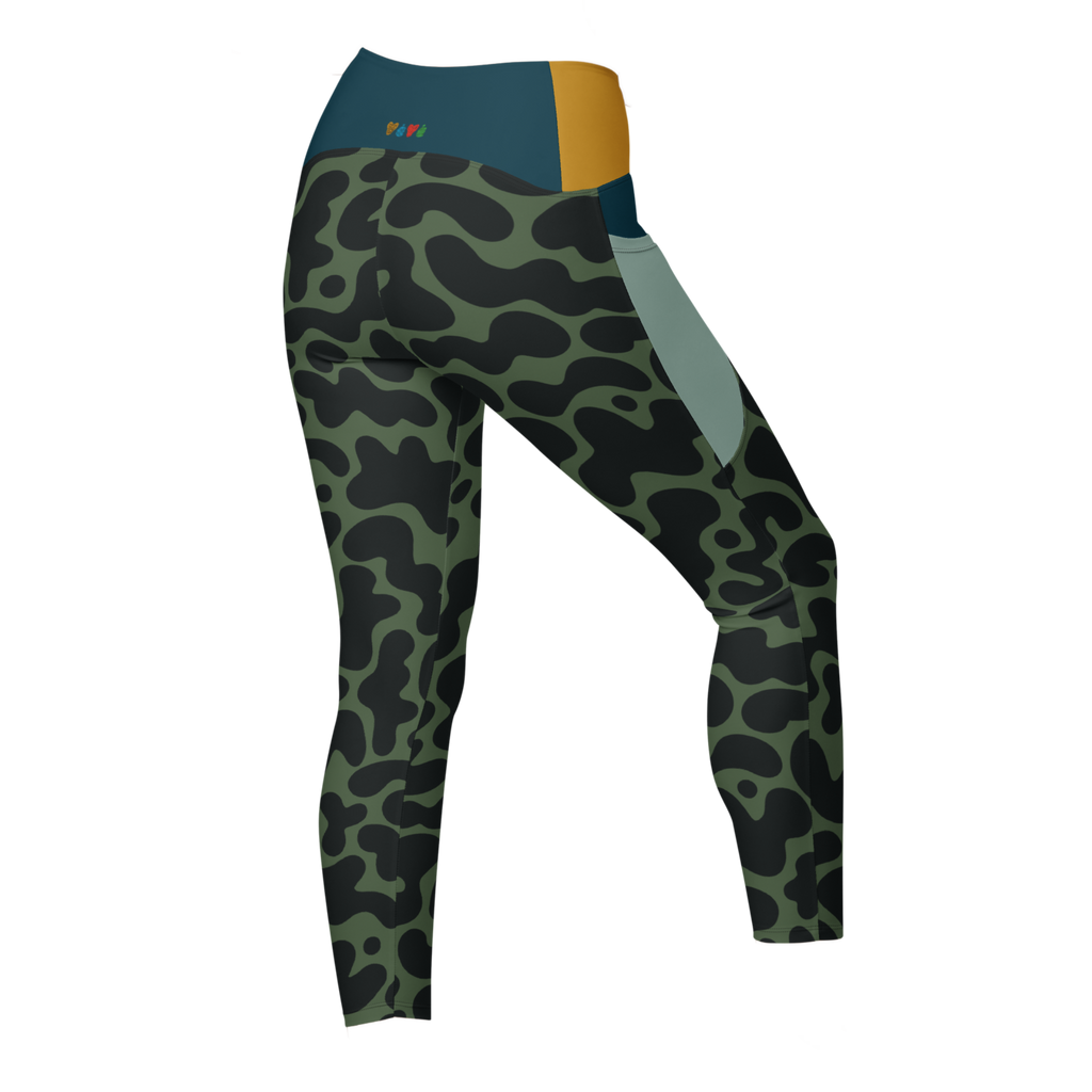 GOO GROOVE - OLIVE - LEGGINGS À POCHES