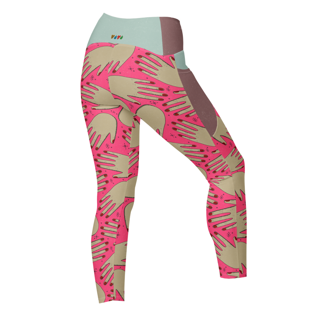 HANDS! Pocket Leggings - HOT PINK