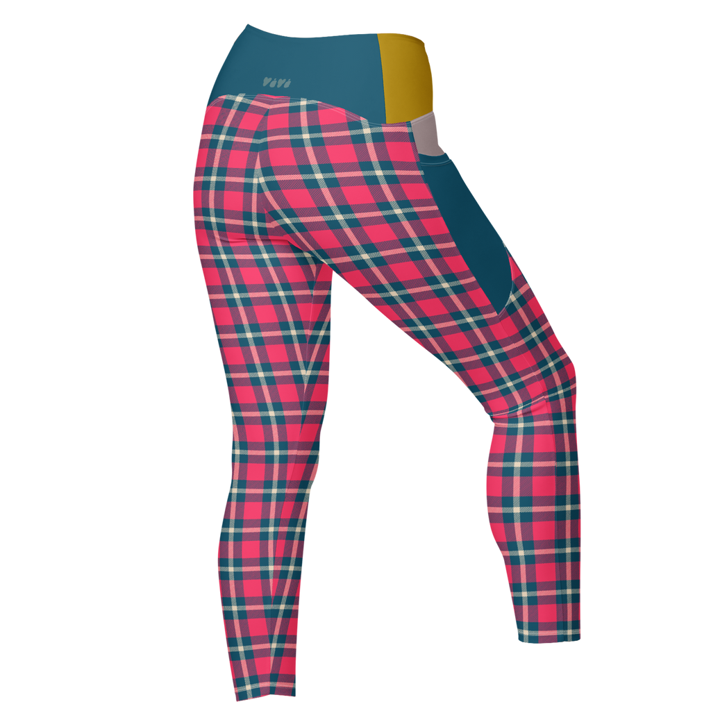 MOD TARTAN - LEGGINGS MIT TASCHEN 