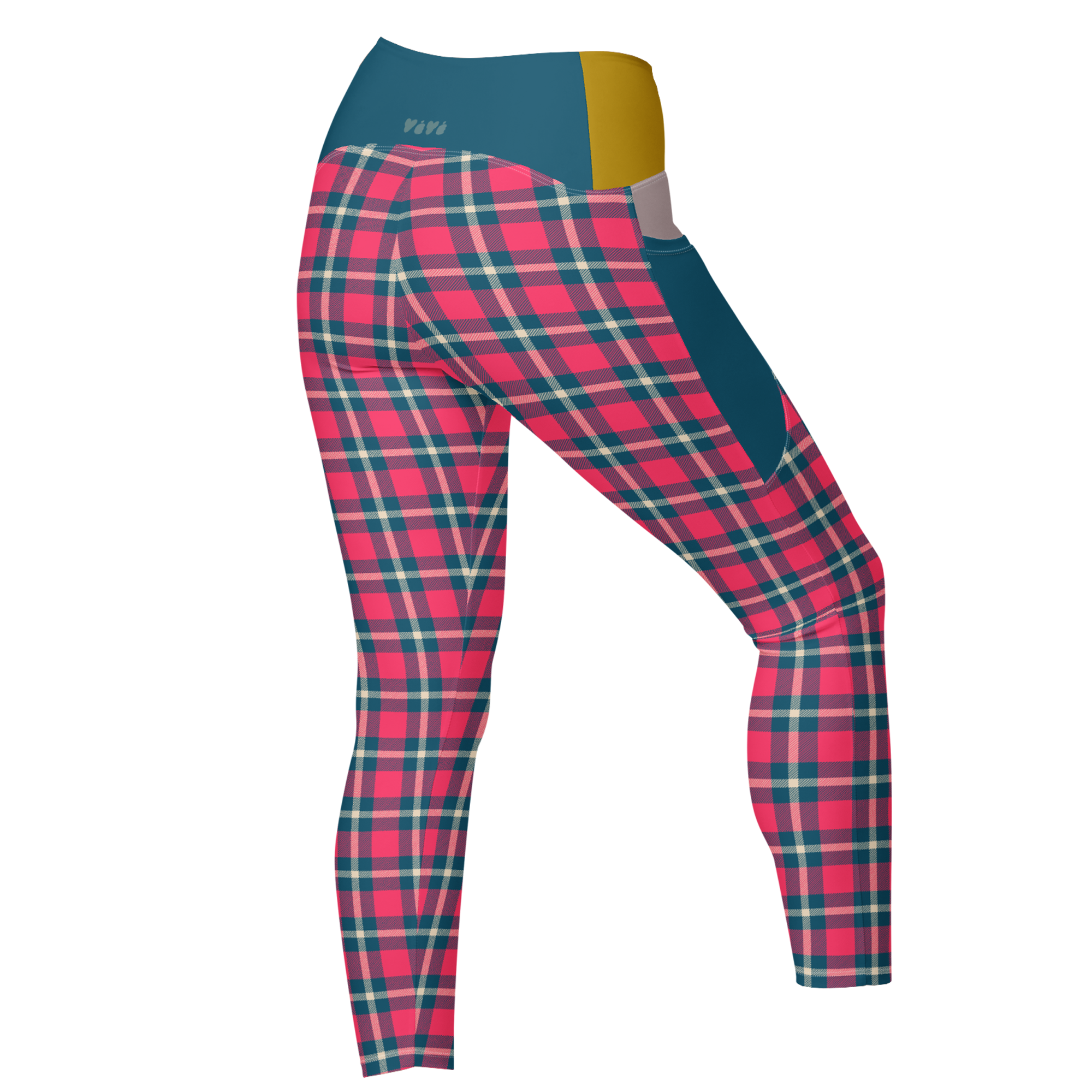 MOD TARTAN - LEGGINGS MIT TASCHEN 