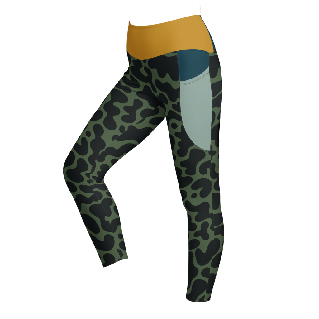 GOO GROOVE - OLIVE - LEGGINGS À POCHES