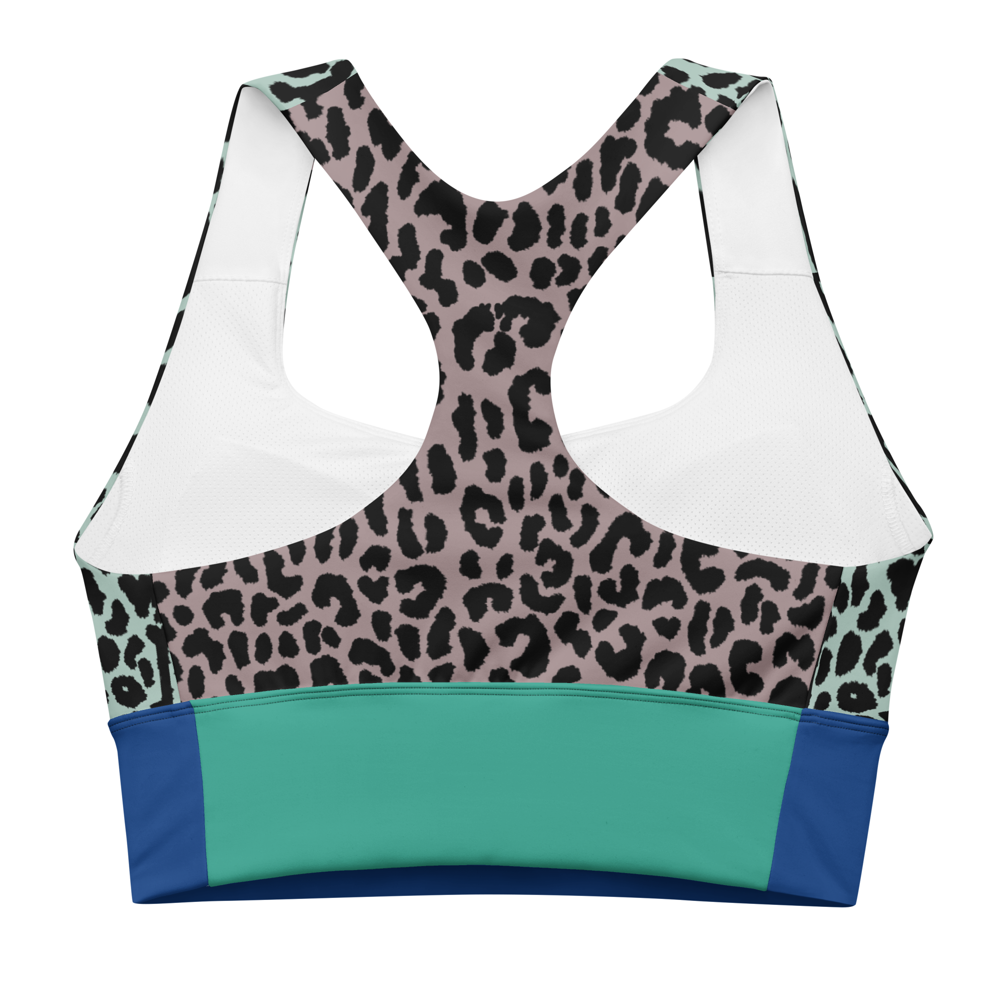 LEOPARD LOVER Wireless Sport Bra - MINT BLUE
