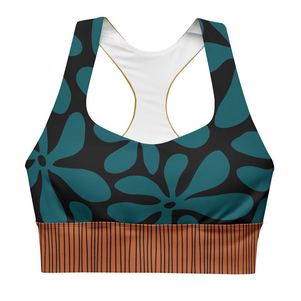 Vintage hawaiian print sport bra - Hawaiian print gym workout activewear