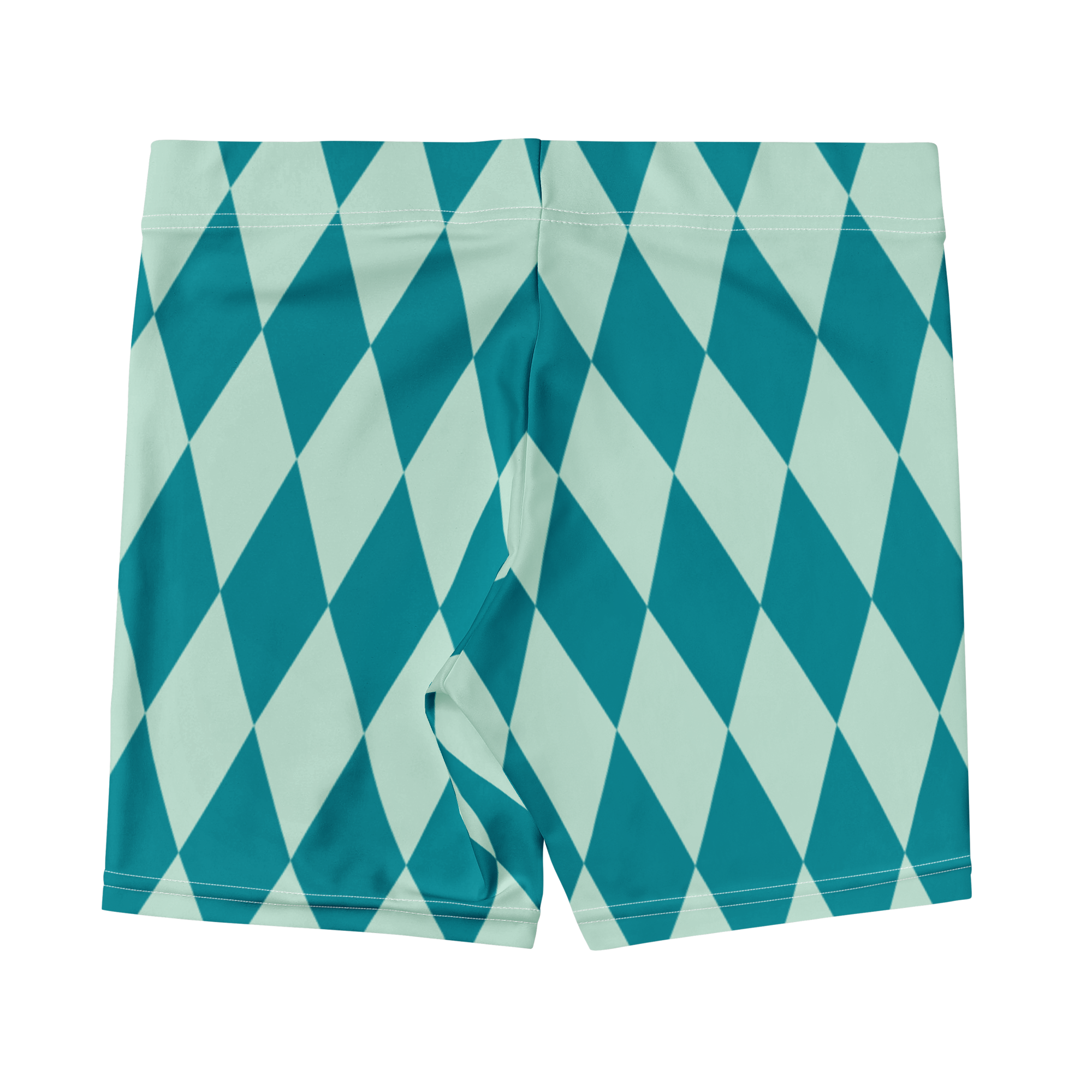 studio-yeye-harlequin-diamond-bike-shorts-teal-back