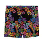 RAINBOW RETRO BLOOM Bike Shorts - 60s Floral