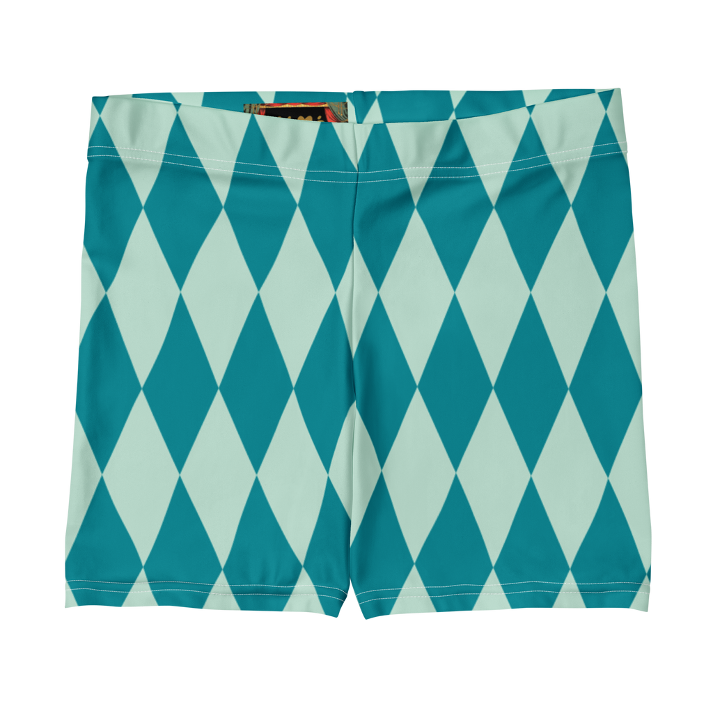 studio-yeye-harlequin-diamond-bike-shorts-teal-front