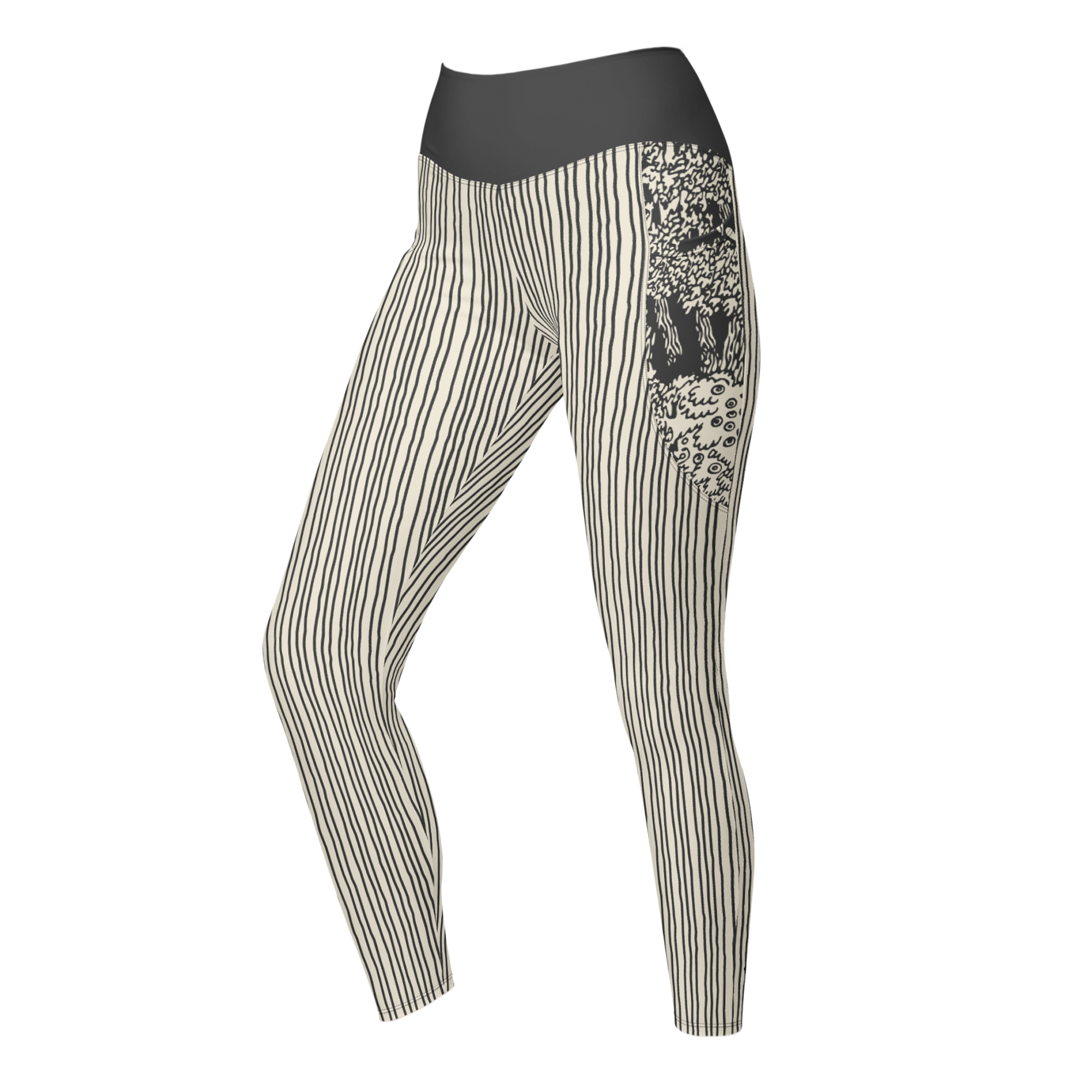 DARK FOREST Pocket Leggings - CHARCOAL