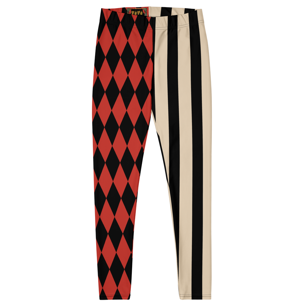 Leggings im Harlekin-Stil - Vintage-Rot
