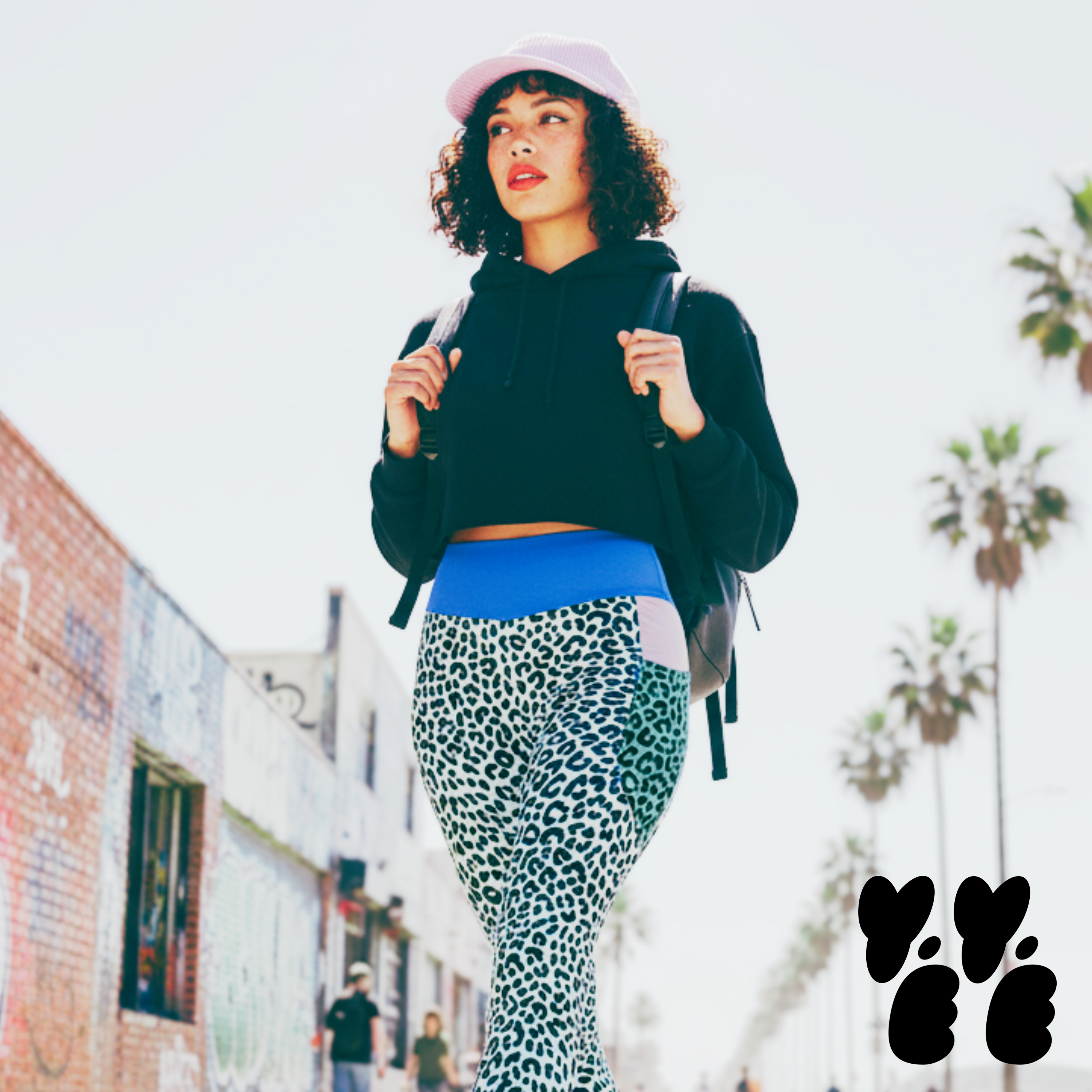 LEOPARDENLIEBHABER - MINT - LEGGINGS MIT TASCHEN 