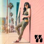 LEOPARD LOVER - MOUTARDE - LEGGINGS À POCHES 