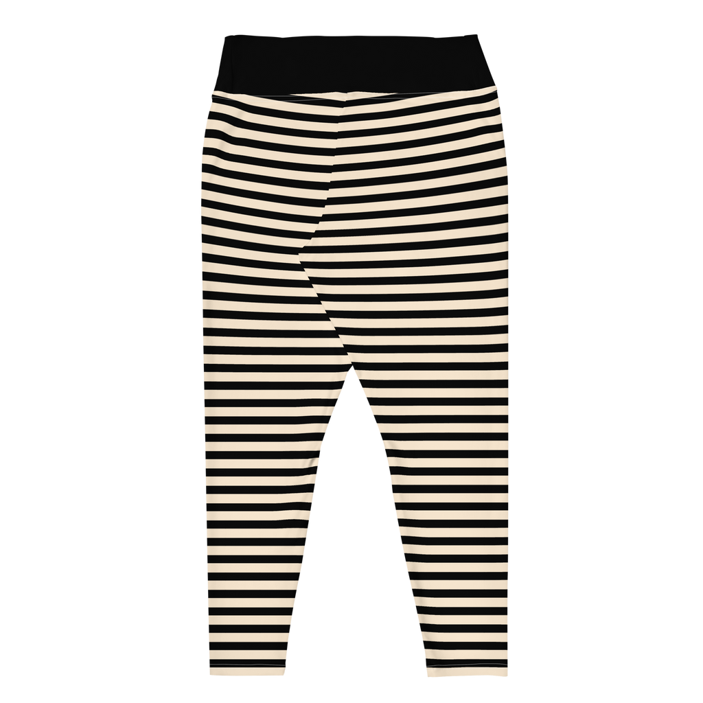 Gestreifte Leggings in Übergröße – TIM'S LILA & NEONGRÜN