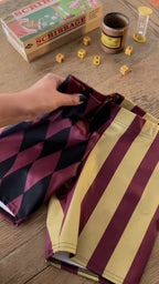 HARLEQUIN JESTER Bike shorts - GOLD + BURGUNDY
