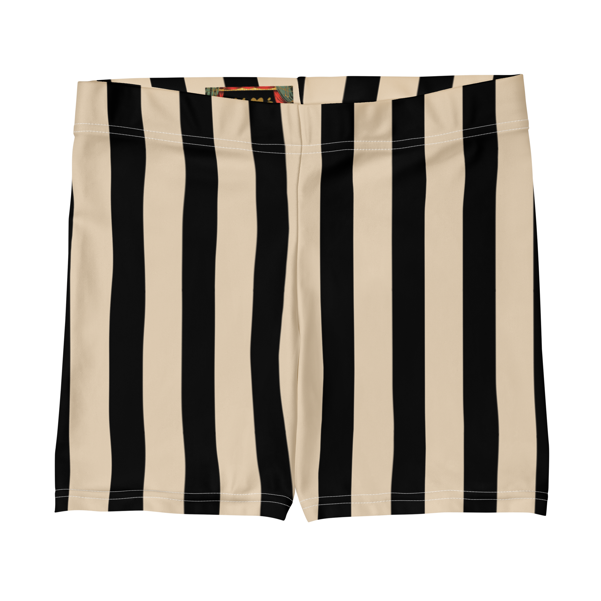 studio-yeye-circus-stripe-bike-shorts- black-white-front