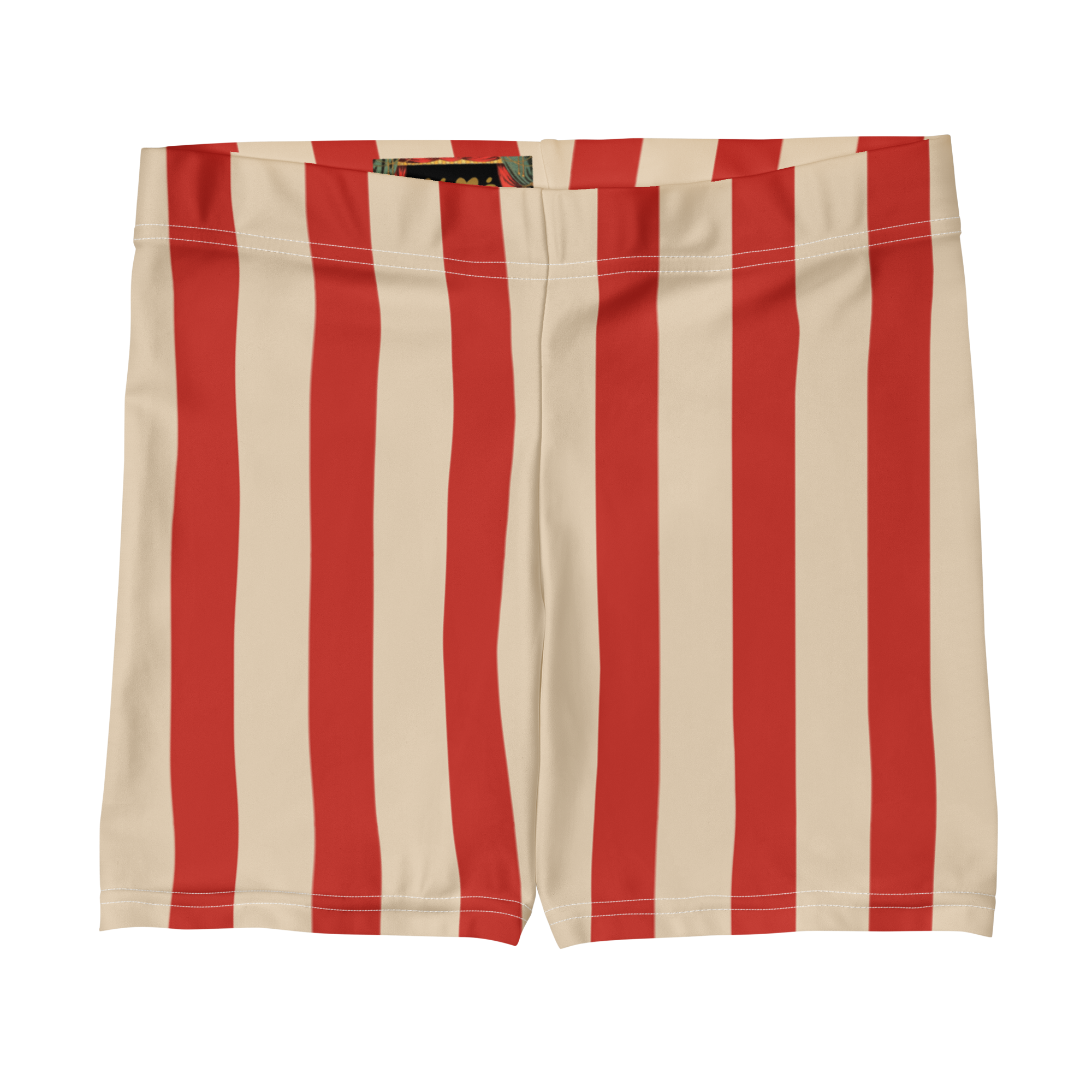 studio-yeye-circus-stripe-bike-shorts-red-front