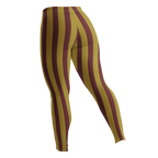 Circus Circus leggings in burgundy and gold vertical stripes by Studio YéYé