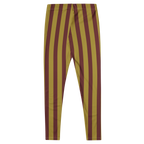 Circus Circus leggings in burgundy and gold vertical stripes by Studio YéYé