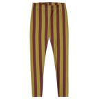 Circus Circus leggings in burgundy and gold vertical stripes by Studio YéYé