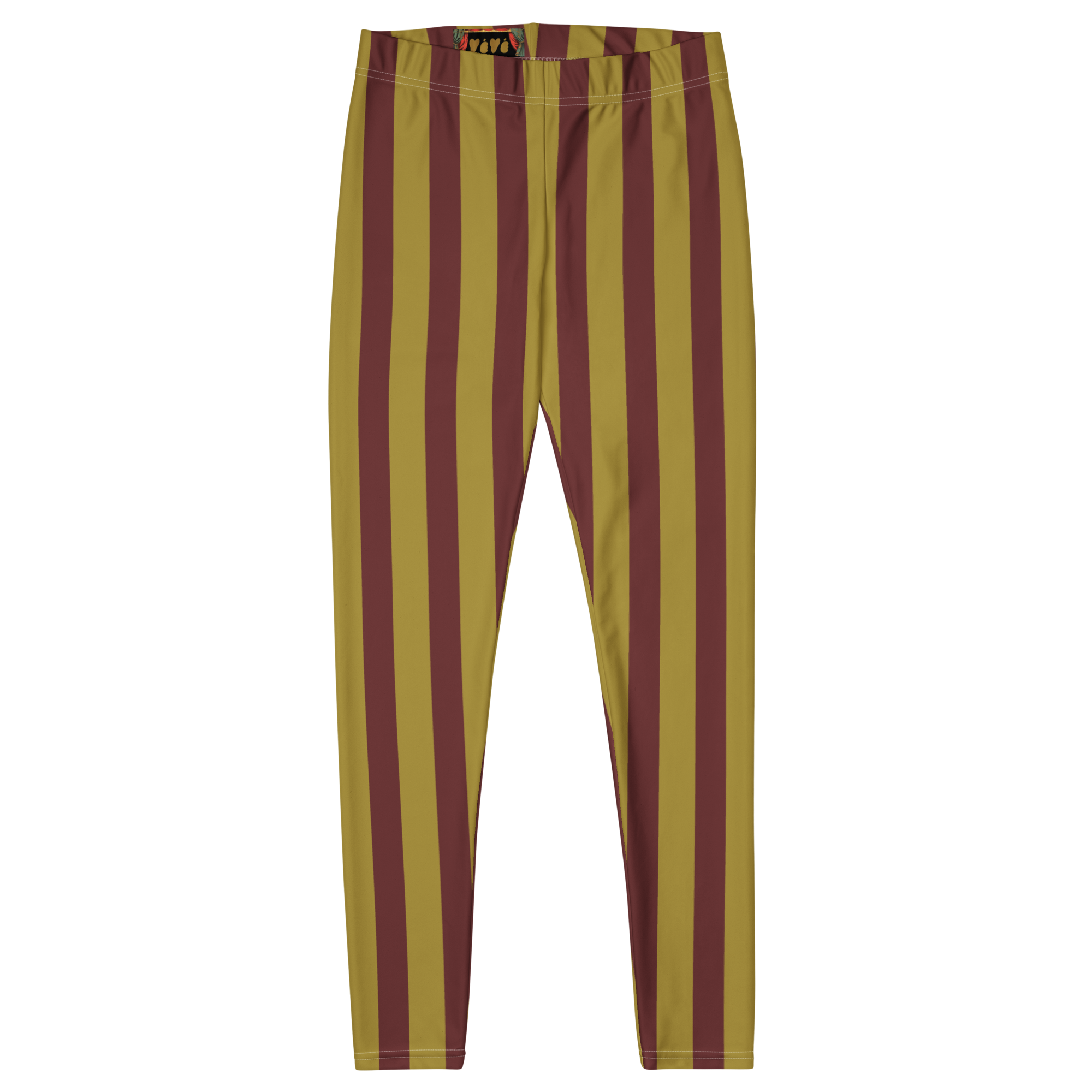 Circus Circus leggings in burgundy and gold vertical stripes by Studio YéYé