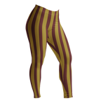 Circus Circus leggings in burgundy and gold vertical stripes by Studio YéYé
