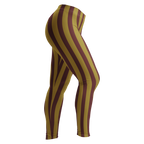 Circus Circus leggings in burgundy and gold vertical stripes by Studio YéYé