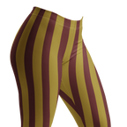 Circus Circus leggings in burgundy and gold vertical stripes by Studio YéYé
