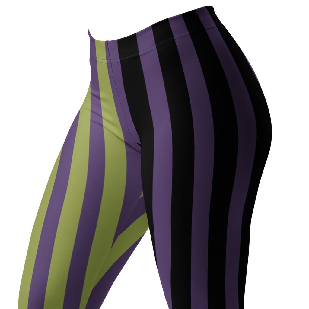 studio-yeye-circus-stripe-leggings-halloween-purple-acidgreen-black tights-zoom