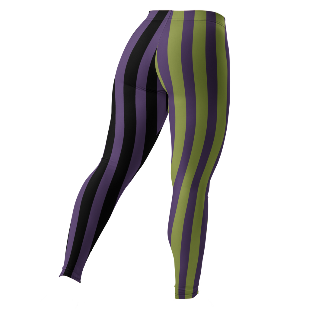 studio-yeye-circus-stripe-leggings-halloween-purple-acidgreen-black tights - back