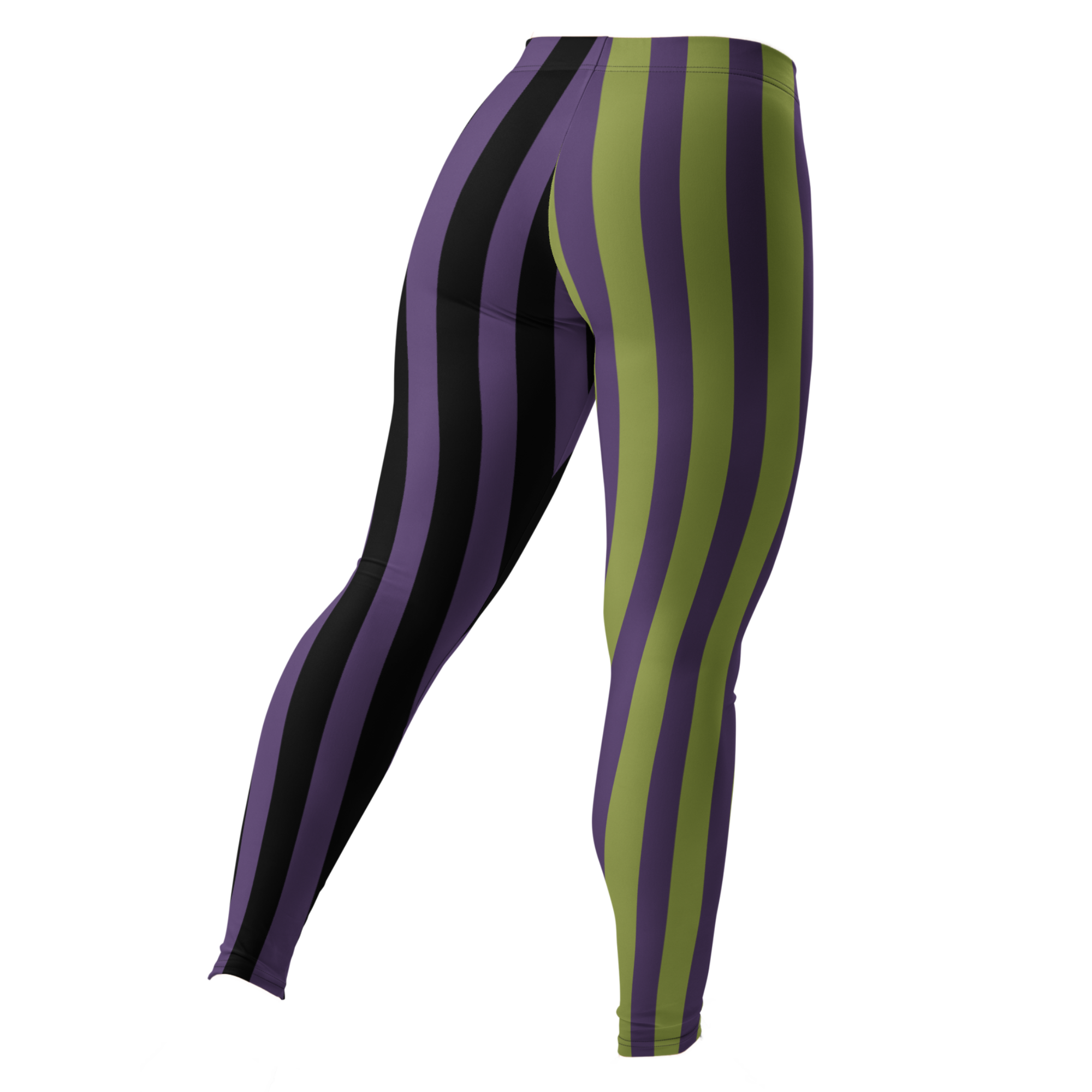 studio-yeye-circus-stripe-leggings-halloween-purple-acidgreen-black tights - back