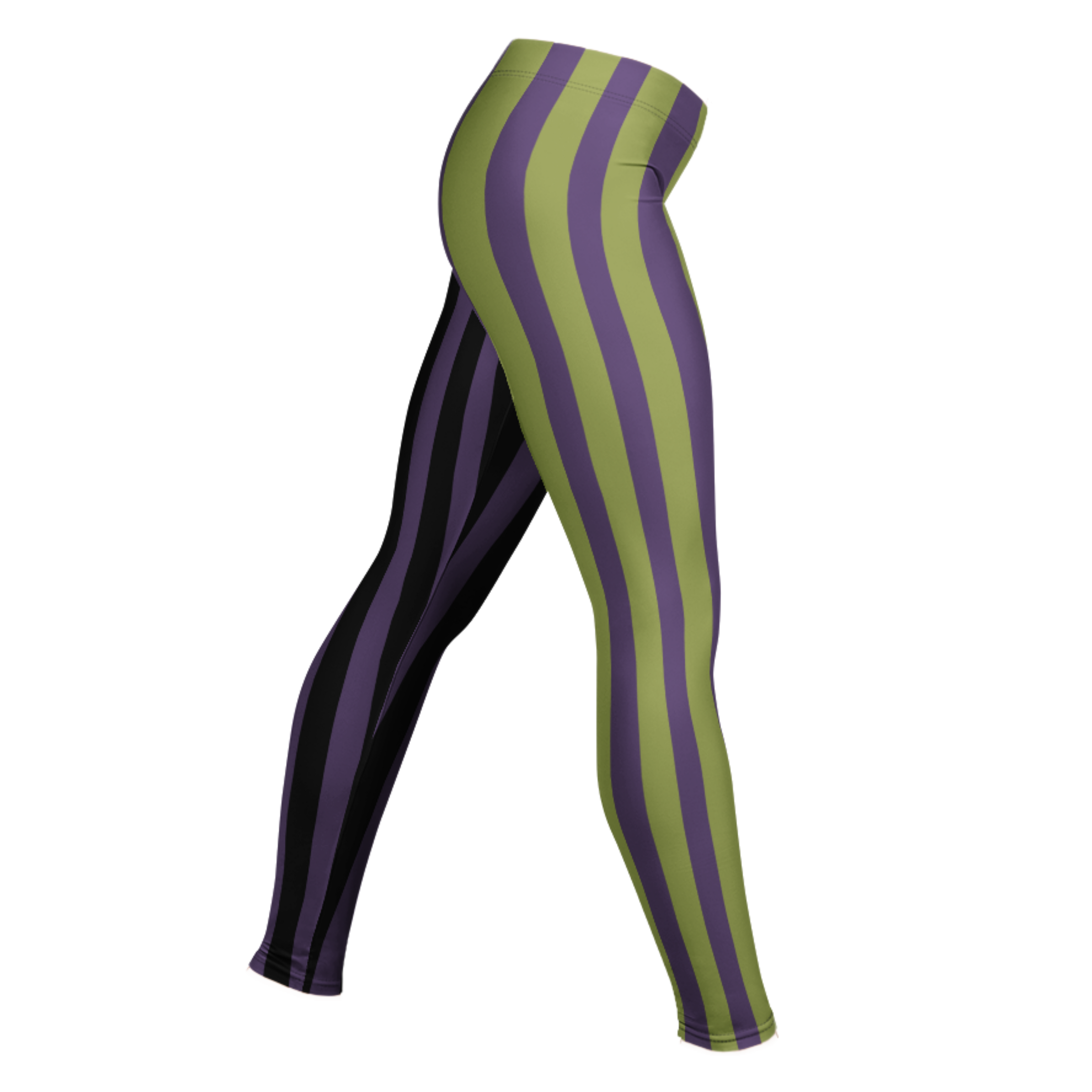 studio-yeye-circus-stripe-leggings-halloween-purple-acidgreen-black tights - right