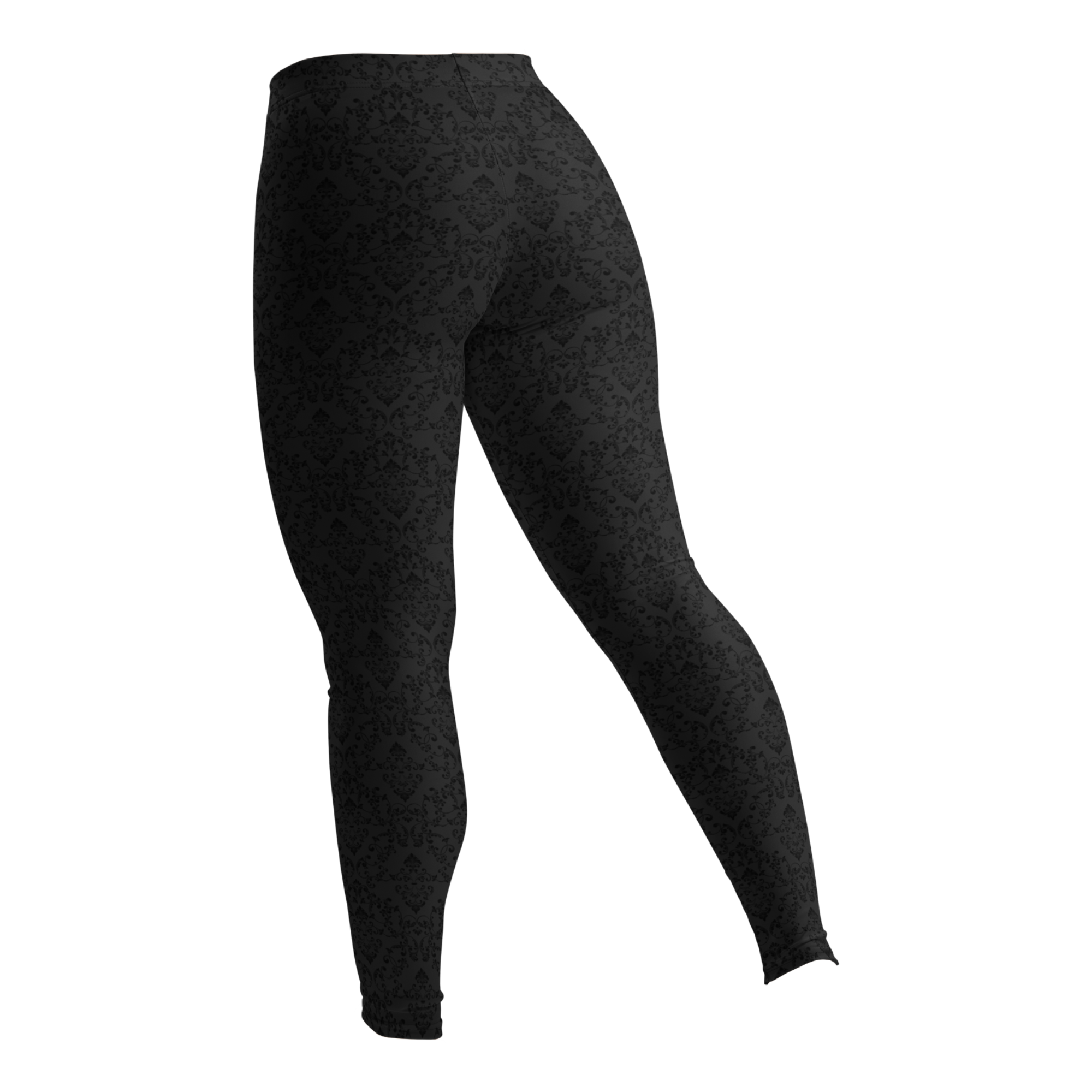 Dark gothic damask print leggings by YéYé