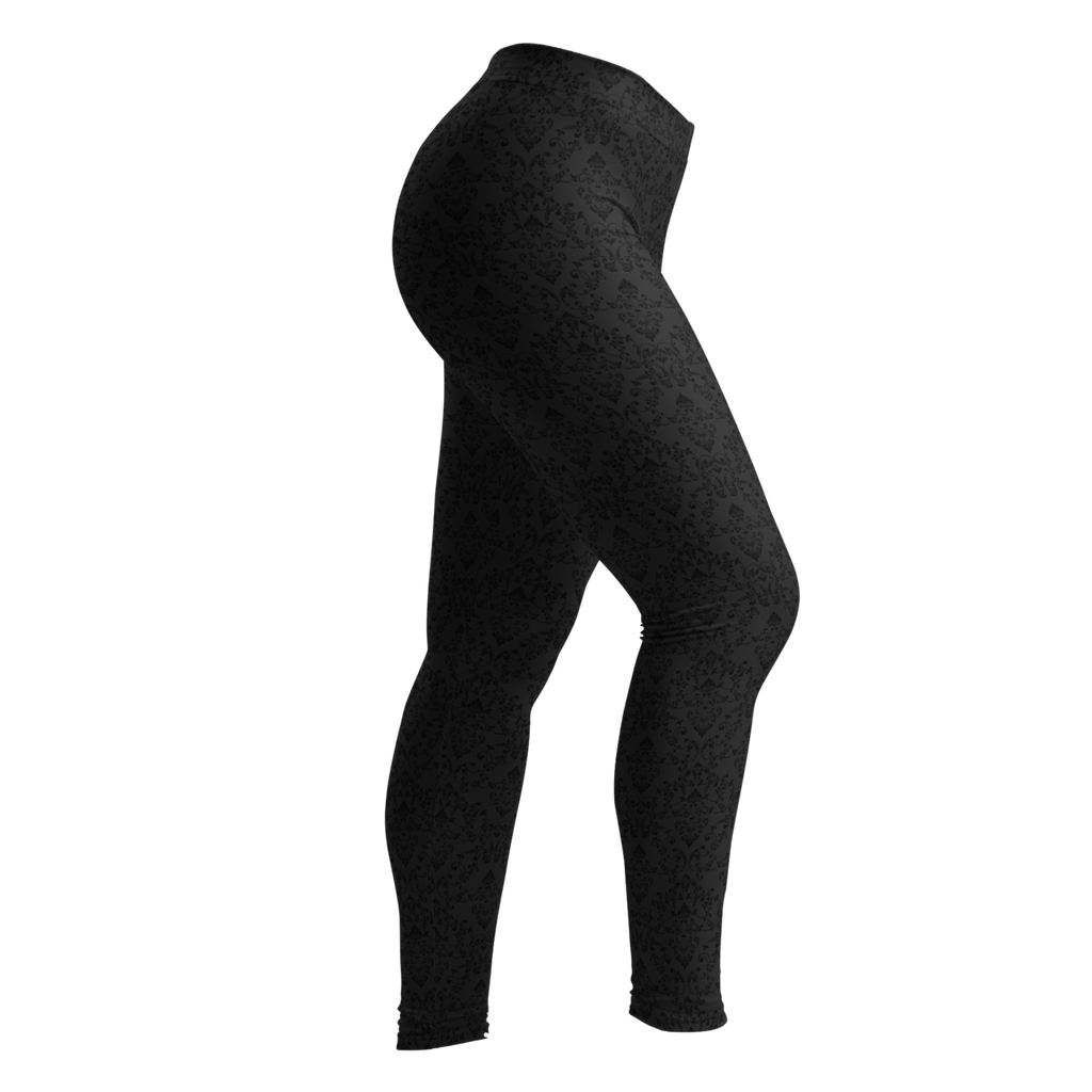 Dark gothic damask print leggings by YéYé